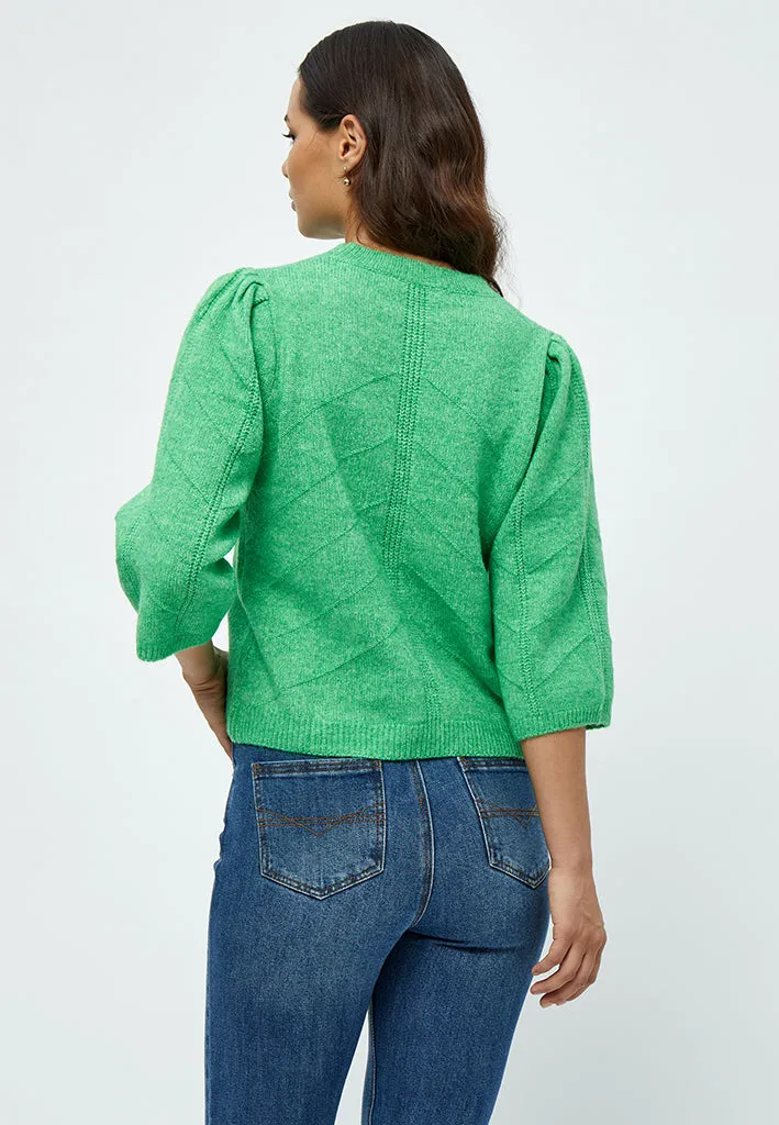 Lenore 3/4 Sleeve Pullover - Bright Green