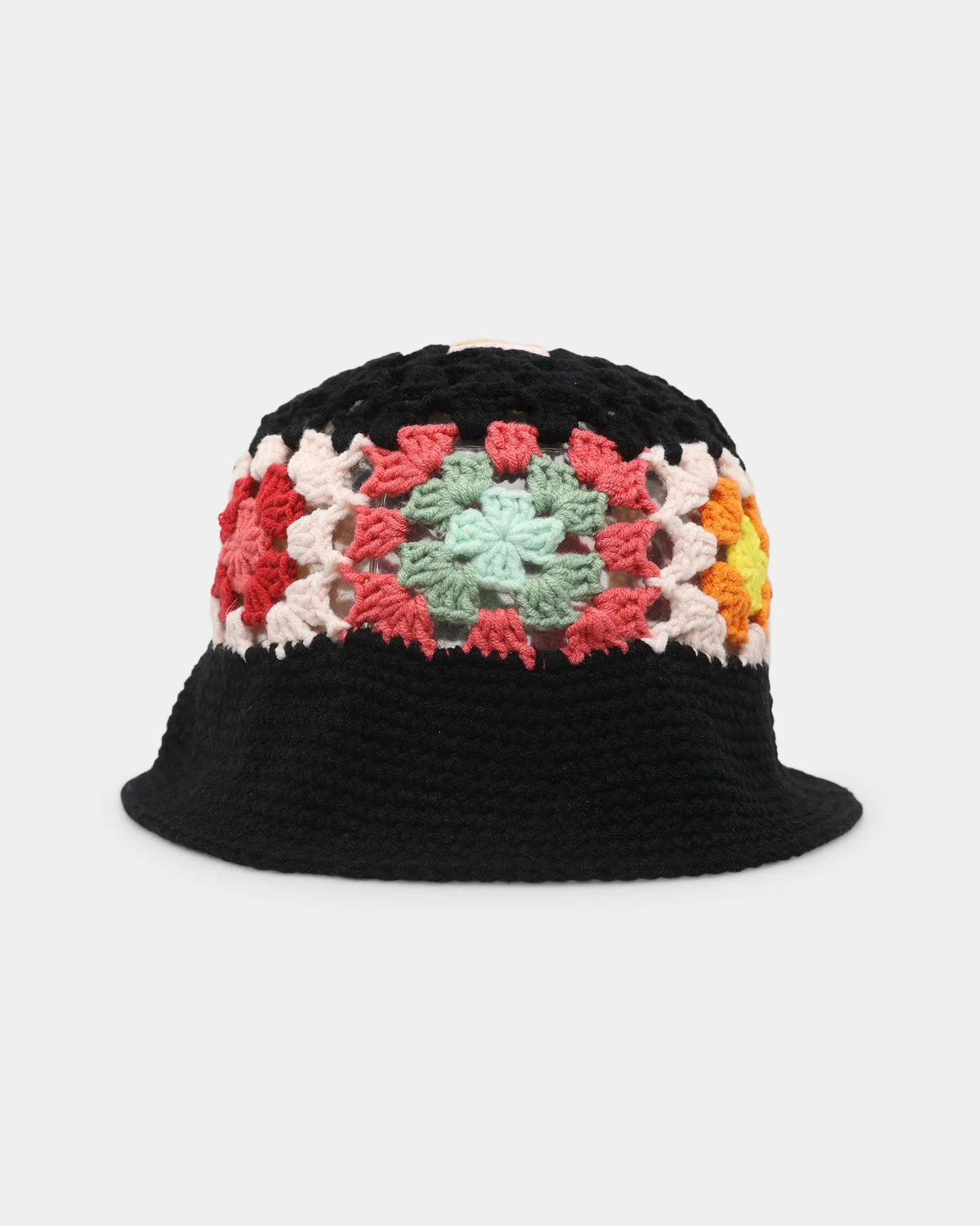 Loiter Crochet Bucket Hat Black/Multi-Coloured