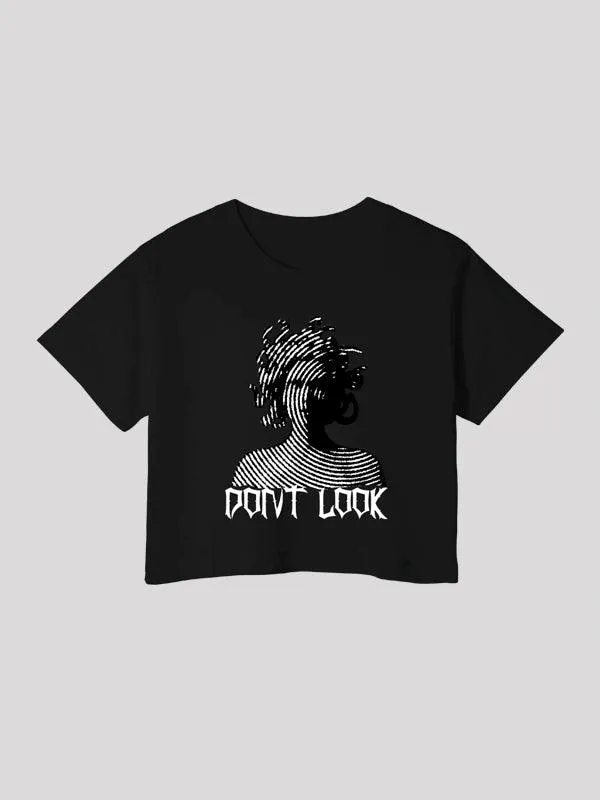 Medusa Black Crop Top For Women