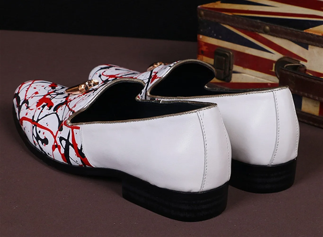 Men Low Heel Slip On Printed Loafer