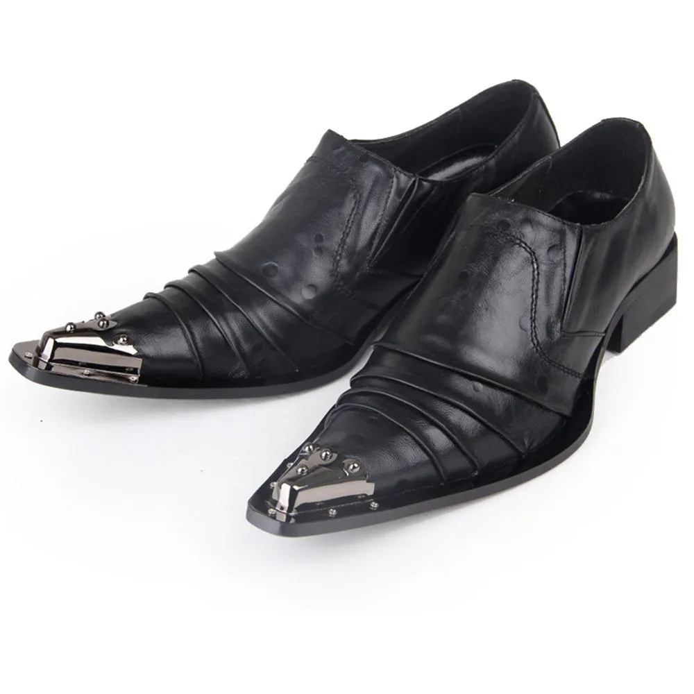 Men Pointed Steel Toe Formal Shoes