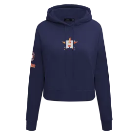 MLB HOUSTON ASTROS CLASSIC WOMEN'S CROPPED PO HOODIE (MIDNIGHT NAVY)