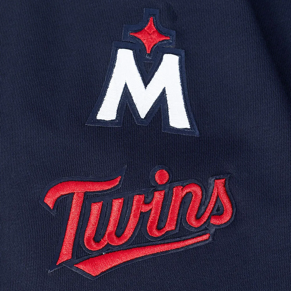 MLB MINNESOTA TWINS CLASSIC WOMEN'S CROPPED PO HOODIE (MIDNIGHT NAVY)