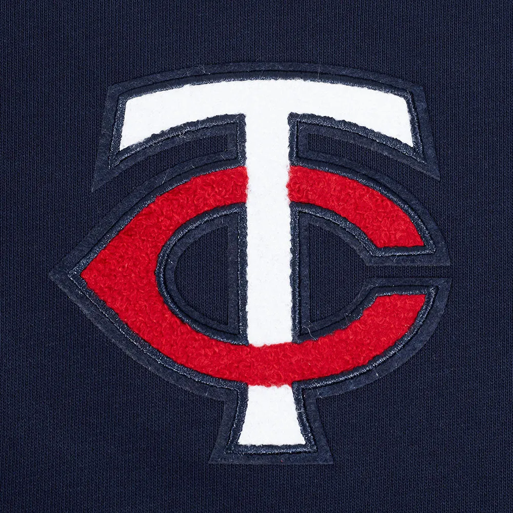 MLB MINNESOTA TWINS CLASSIC WOMEN'S CROPPED PO HOODIE (MIDNIGHT NAVY)