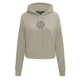 NBA BOSTON CELTICS NEUTRAL WOMEN'S CROPPED PO HOODIE (TAUPE)