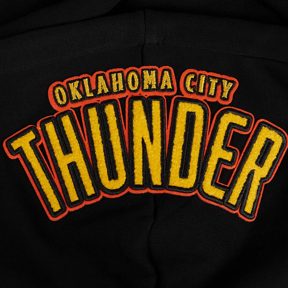 NBA OKLAHOMA CITY THUNDER CITY EDITION 24-25 WOMEN'S FLC CROPPED PO HO (BLACK)