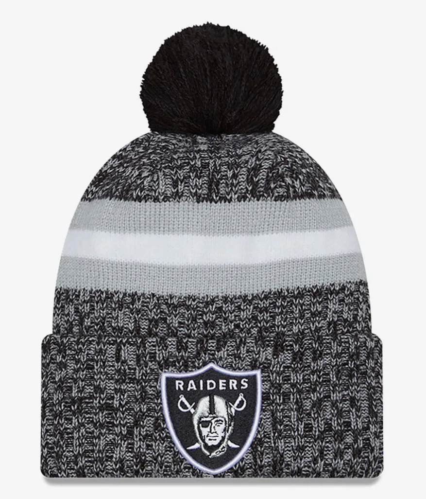 New Era 2023 Cold Weather Gray Pom Knit