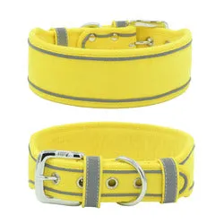 PAWS ASIA Manufacturers Suede Reflective Wide Heavy Duty Large Dog Collar And Leash Set