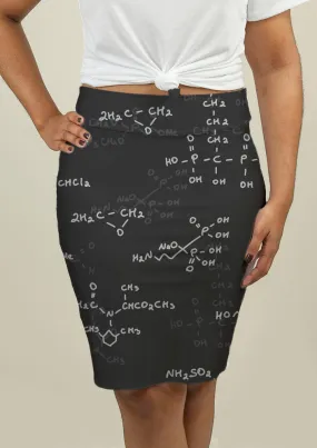 Pencil Skirt with Seamless pattern