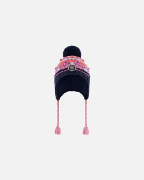 Peruvian Knit Hat Navy And Multicolor