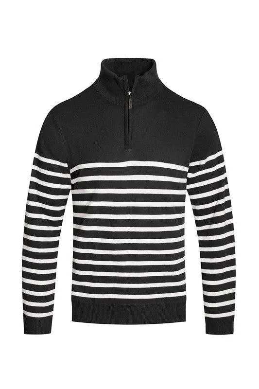 Quarter Zipper Pullover Sweaters for Men