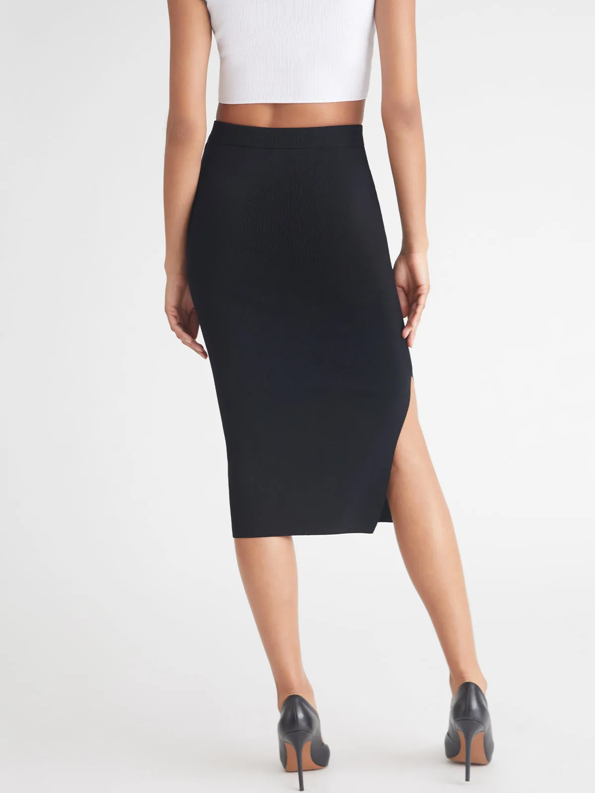 Rayna: Rib Pencil Skirt