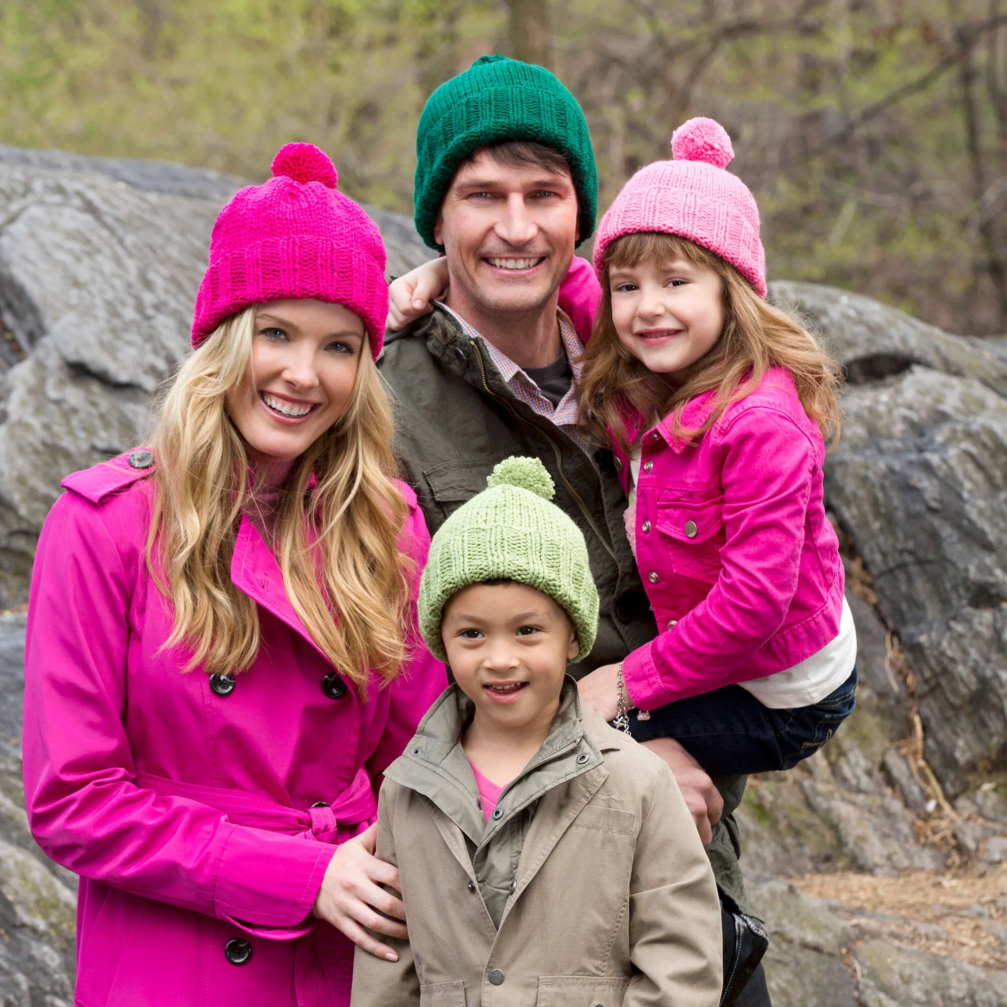 Red Heart Knit Family Hats