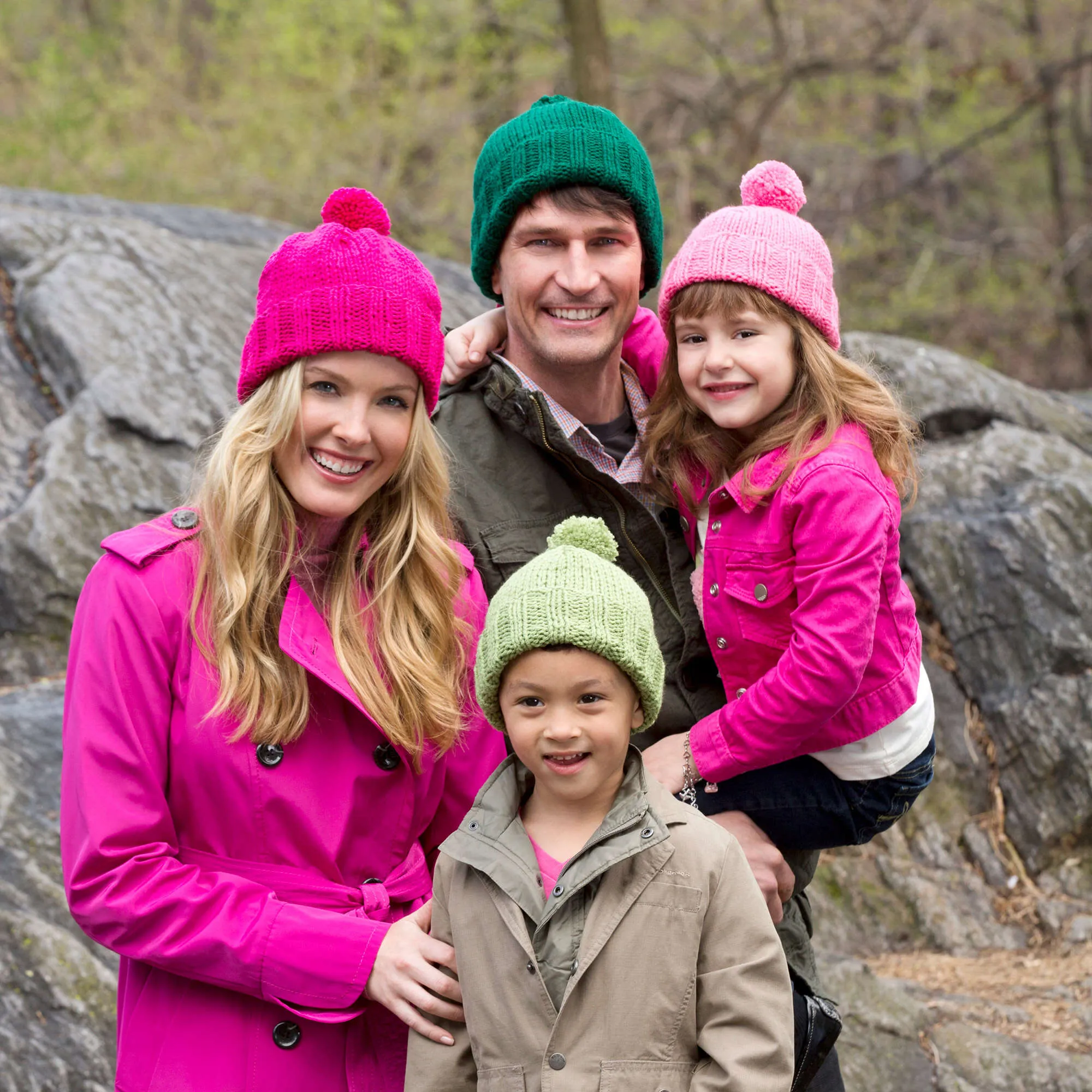 Red Heart Knit Family Hats