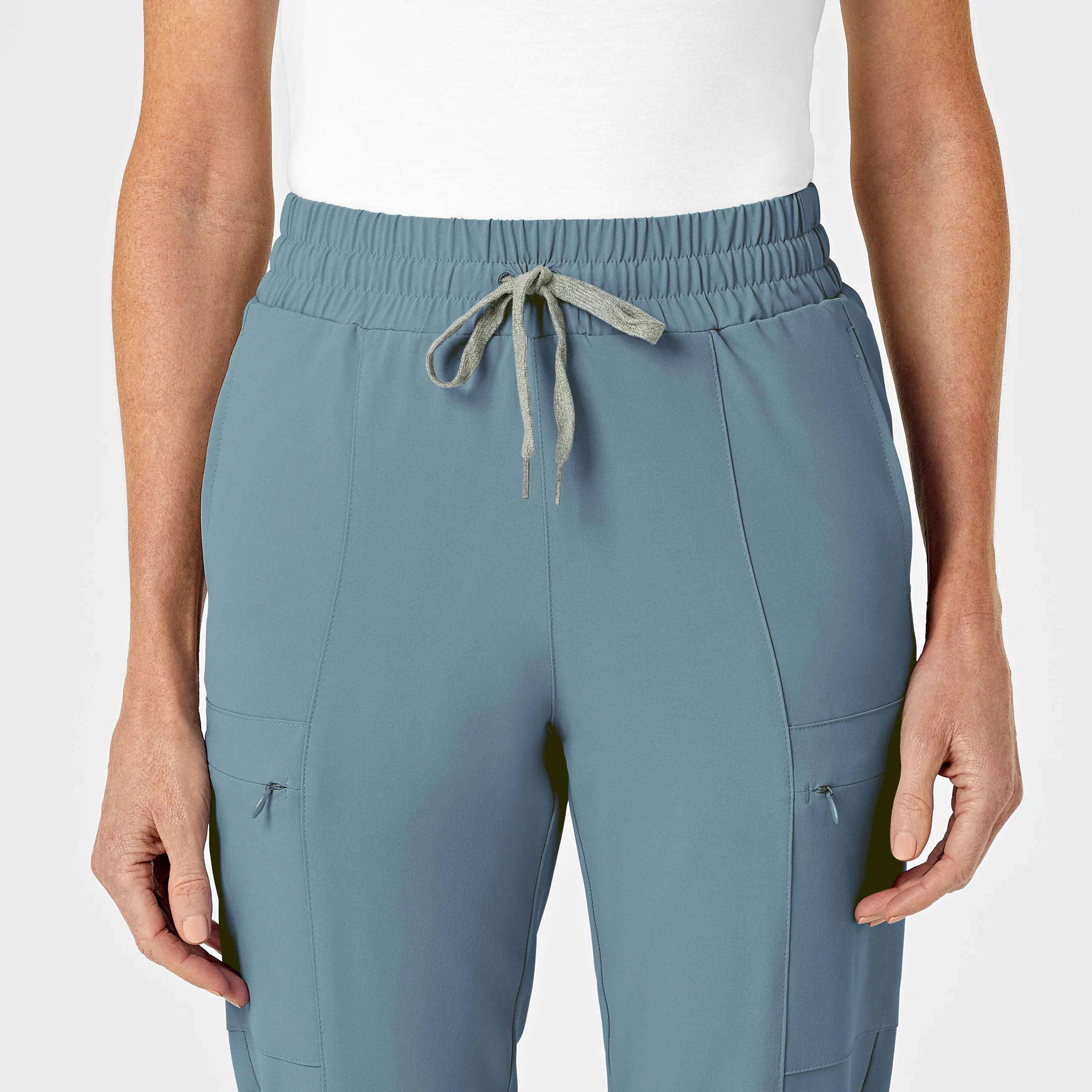 RENEW Women's High Waist Slim Leg Scrub Pant - Elemental Blue