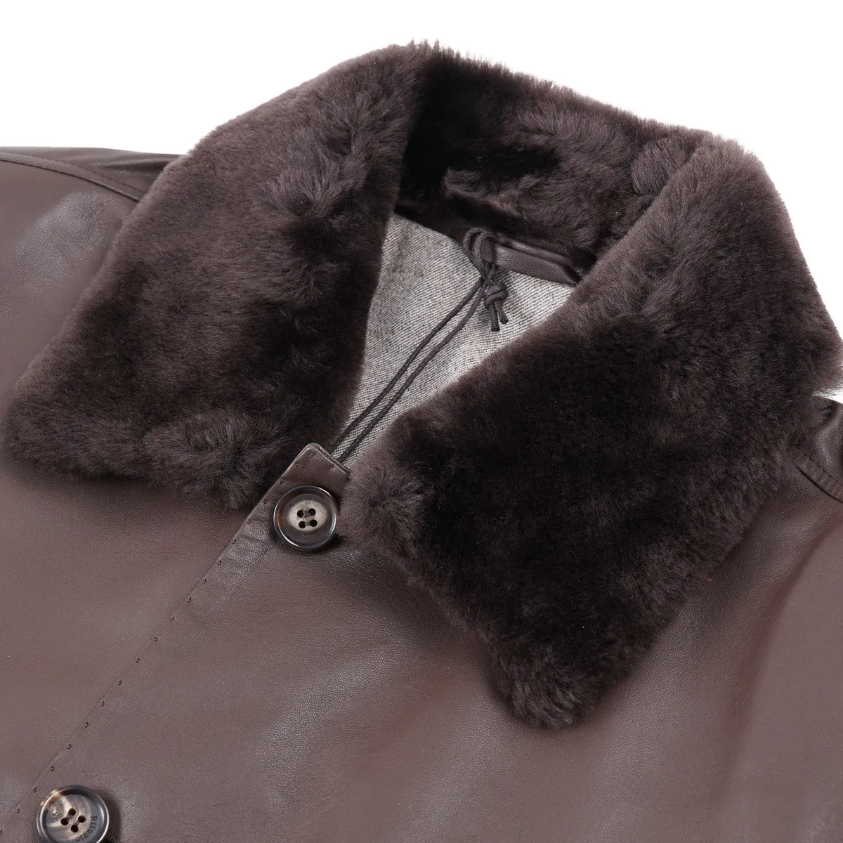 Rifugio Nappa Leather Jacket with Beaver Collar