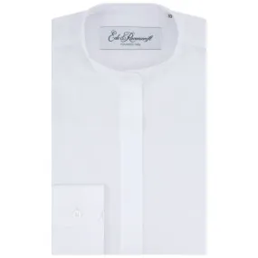 Rose White Two Fold Cotton Poplin Double Cuff Tunic Shirt