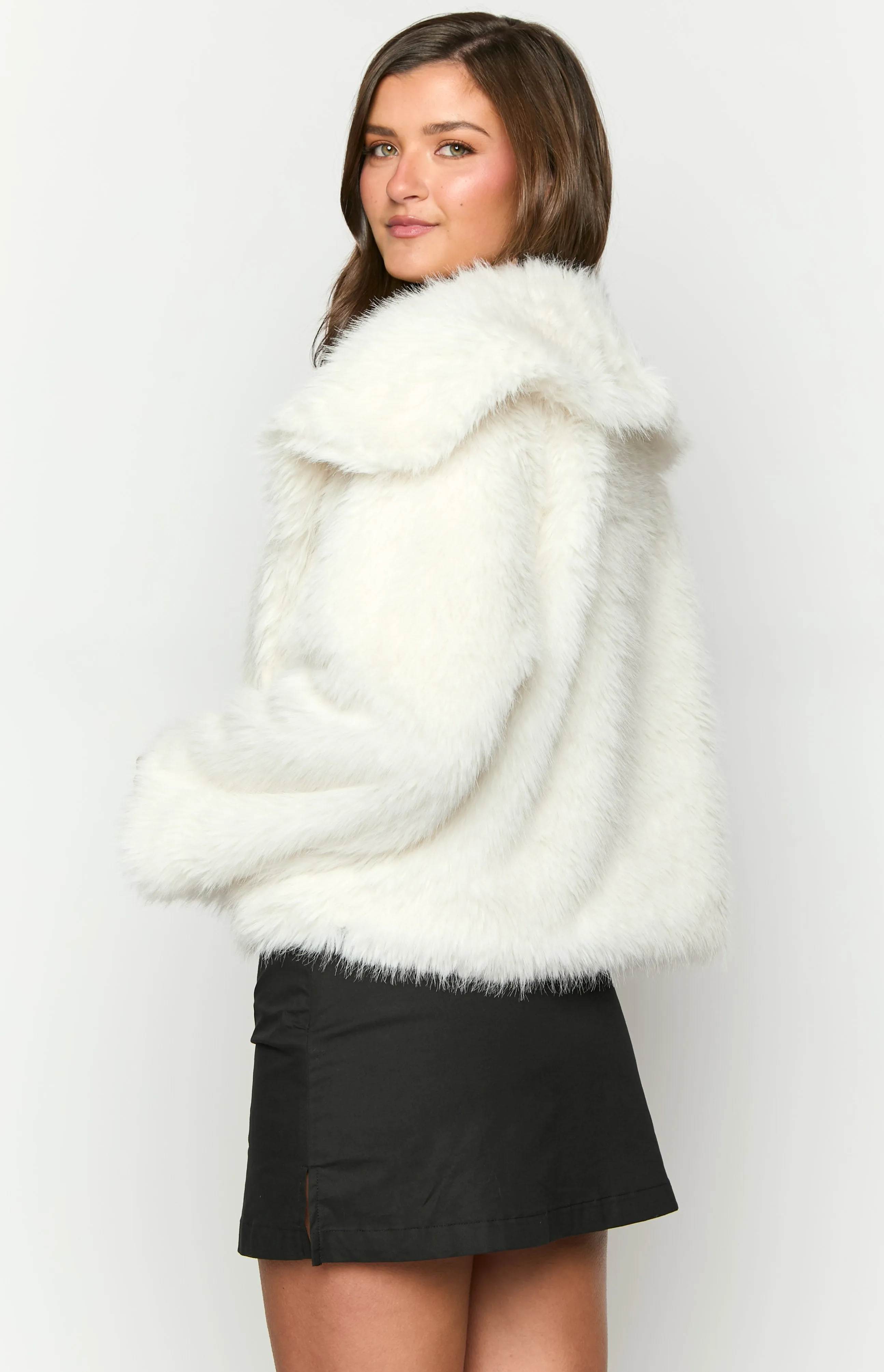 Sophie Cream Faux Fur Jacket