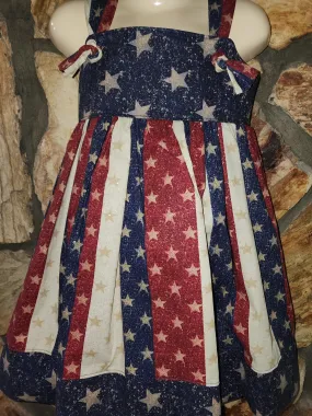 Stars and Stripes Size 3 Knot Dress