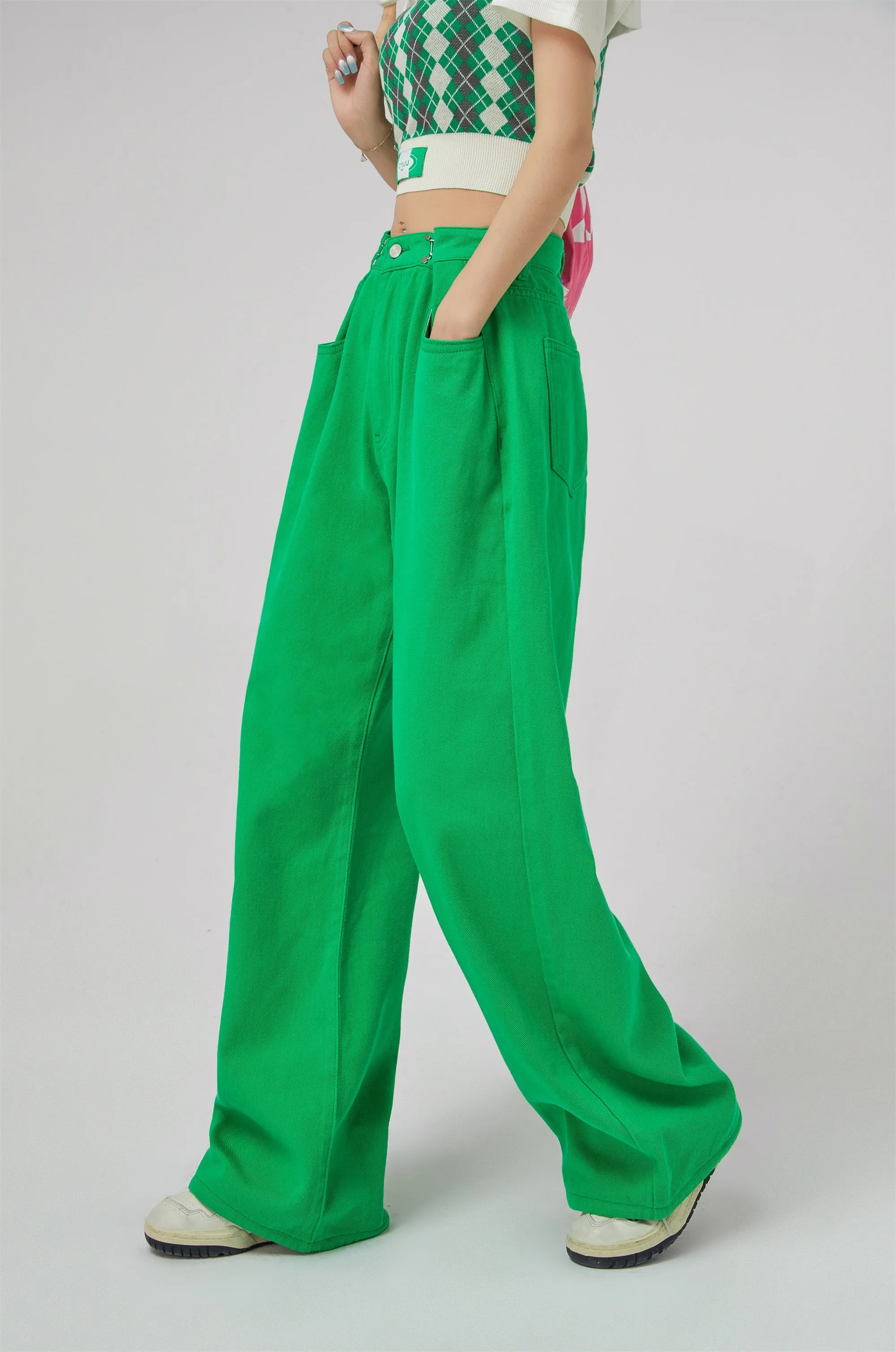 Summer Adjustable High Waist Wide Leg Pants