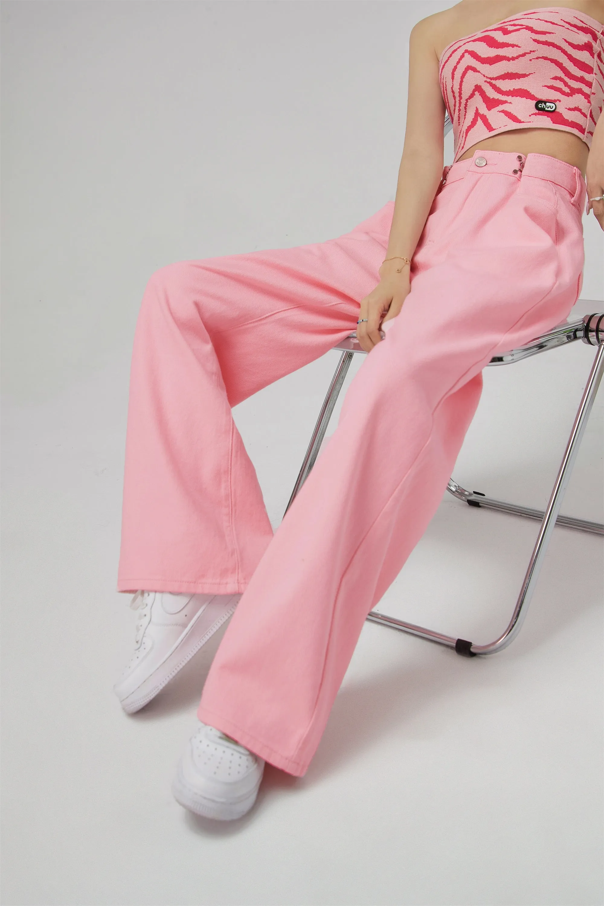 Summer Adjustable High Waist Wide Leg Pants