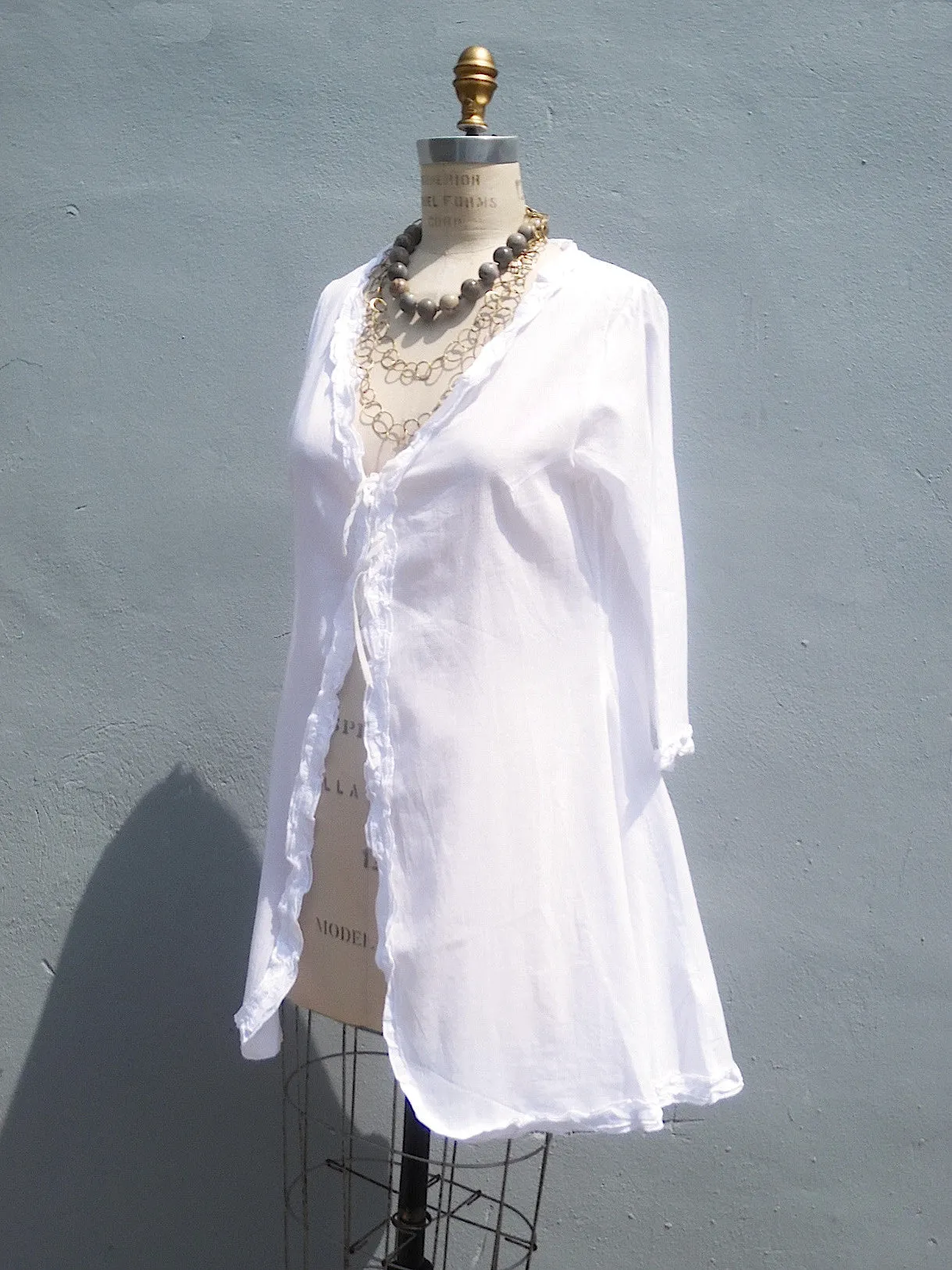 The Lala Beach Cover Up White