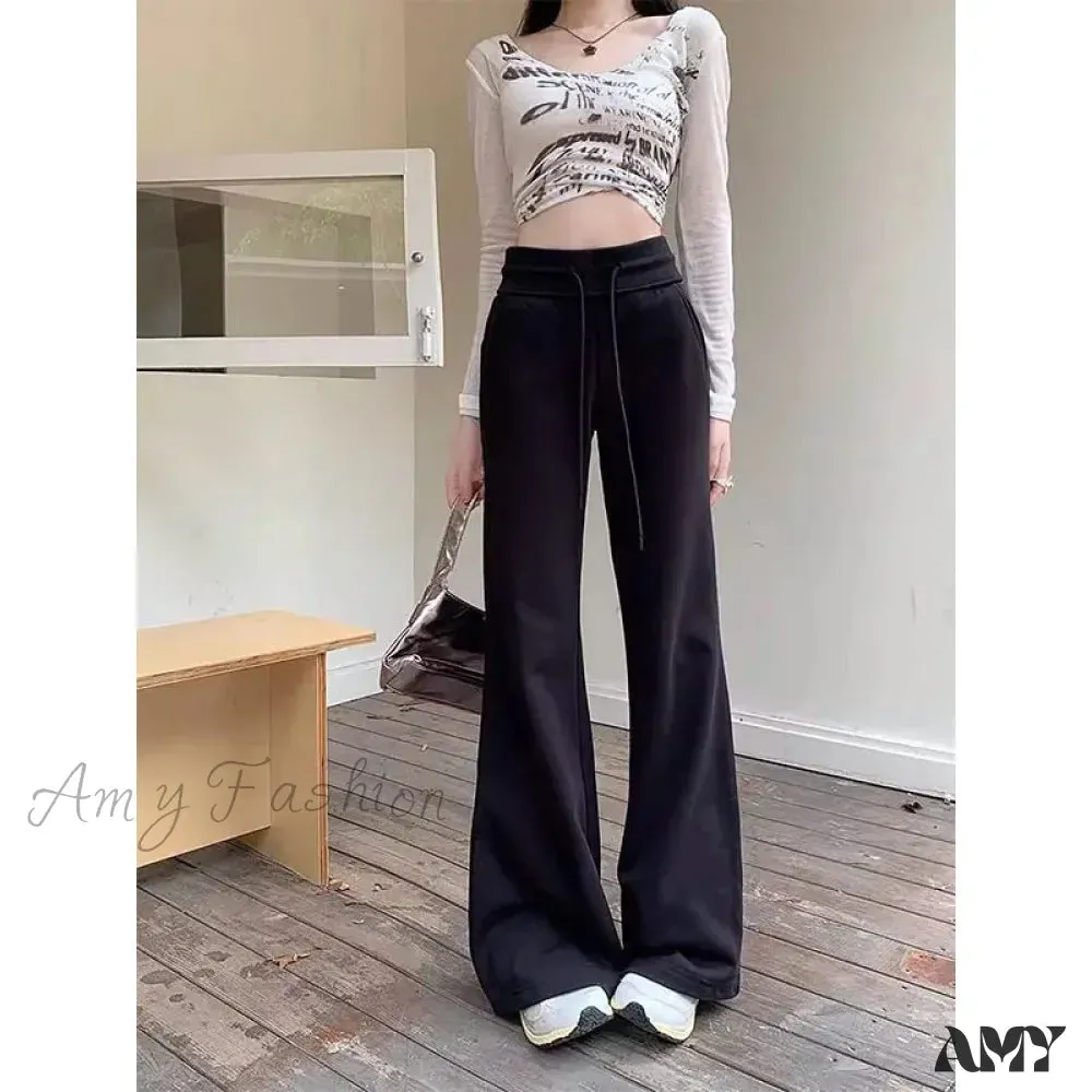 Thicked High Waist Fashion Y2k Casual Wide Leg Pants