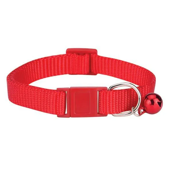 Tomato Red Savvy Tabby Nylon Cat Collar