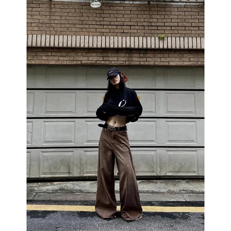 Vintage Spring High Waist Solid Straights Pants