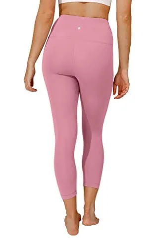 Yogalicious High Waist Ultra Soft Lightweight Capris - High Rise Yoga Pants - Cuban Orchid Nude Tech - XS